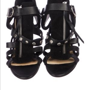 Iro leather caged sandals.